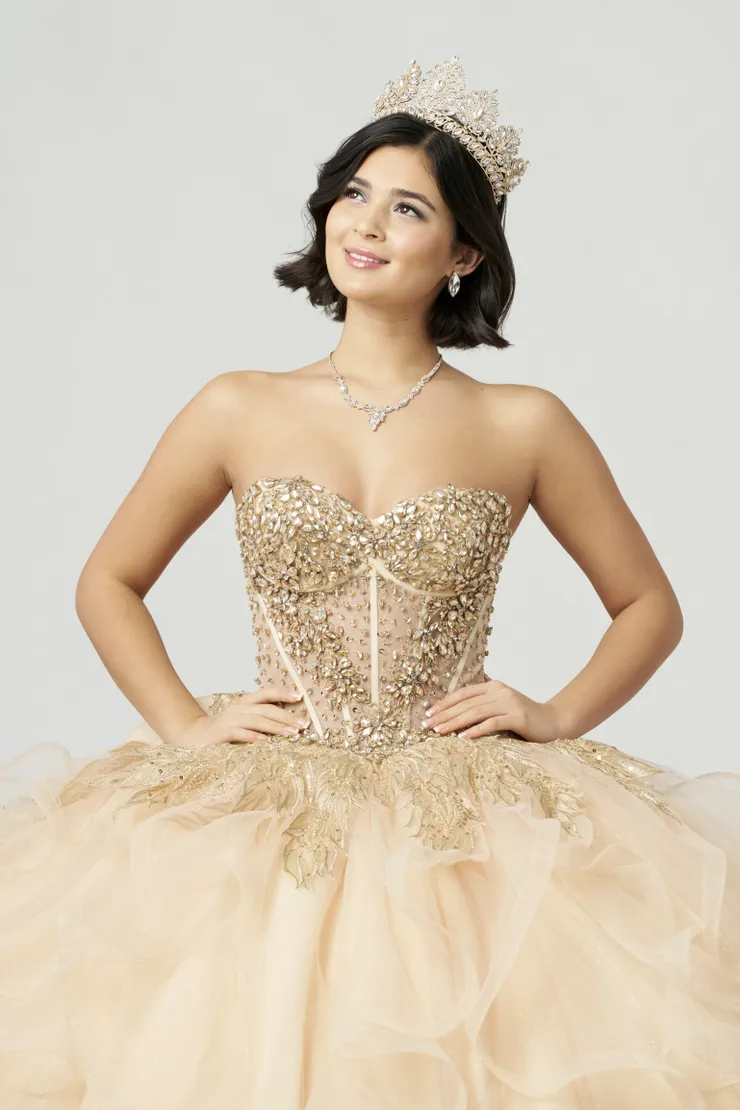 AmaBella Quinceanera Style #QA151 #4 frontface vertical cropped picture
