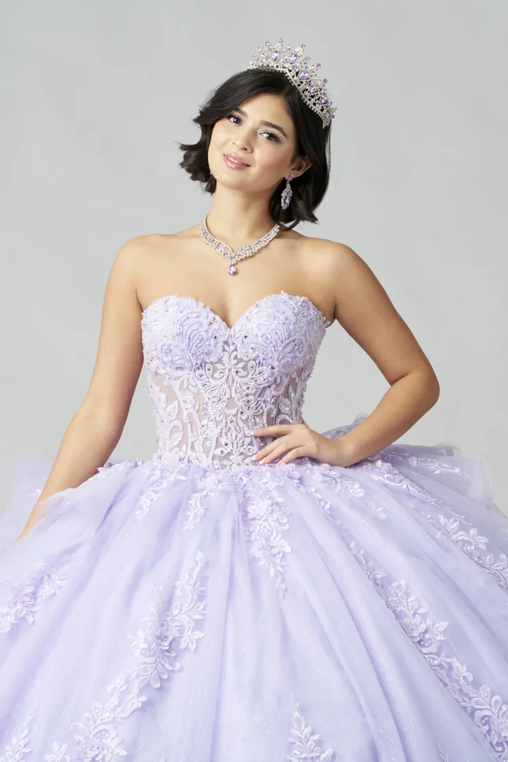 AmaBella Quinceanera Style #QA153 #4 frontface vertical cropped picture