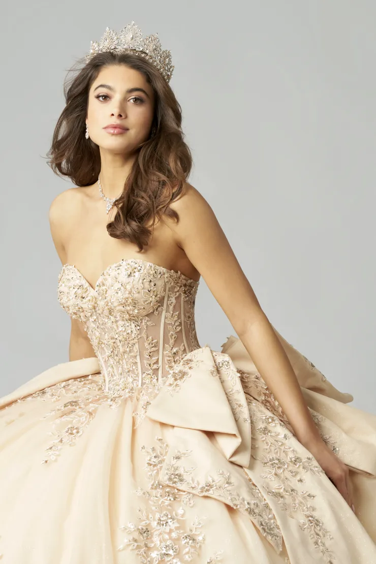 AmaBella Quinceanera Style #QA155 #2 frontface vertical cropped picture