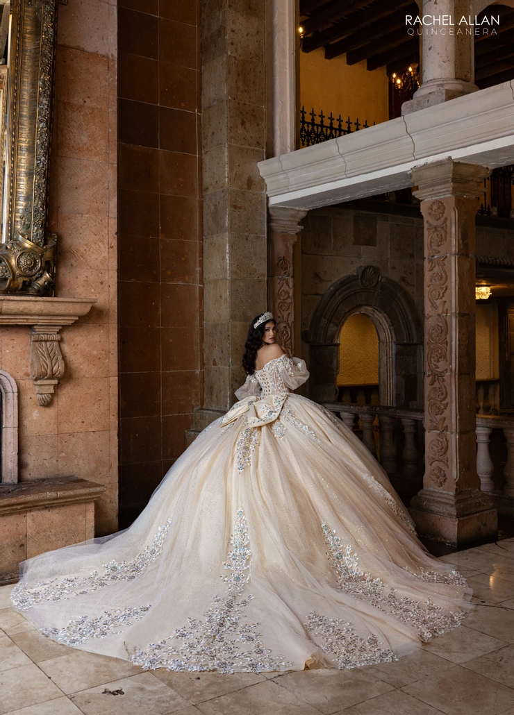 Carmina by Rachel Allan Style #RQ1165 #1 default Ivory/Champagne backface vertical picture
