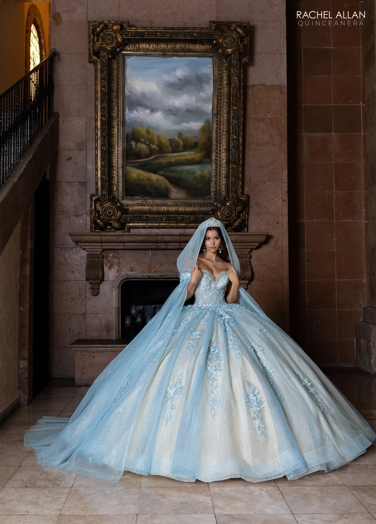 Carmina by Rachel Allan Style #RQ1166 #13 Powder Blue/Champagne frontface vertical picture