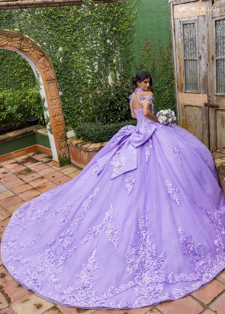 La Reina by Rachel Allan Style #RQ2225 #20 Lilac backface vertical picture
