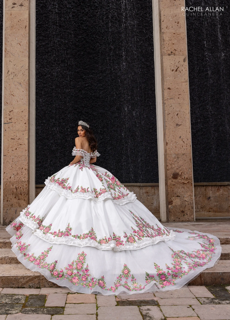 Charro by Rachel Allan Style #RQ5015 #1 White/Fuchsia backface vertical picture