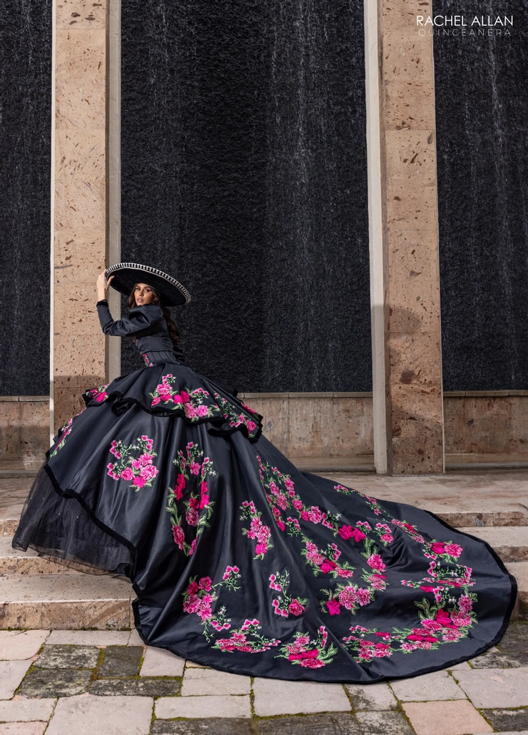 Charro by Rachel Allan Style #RQ5016 #1 Black Multi backface vertical picture