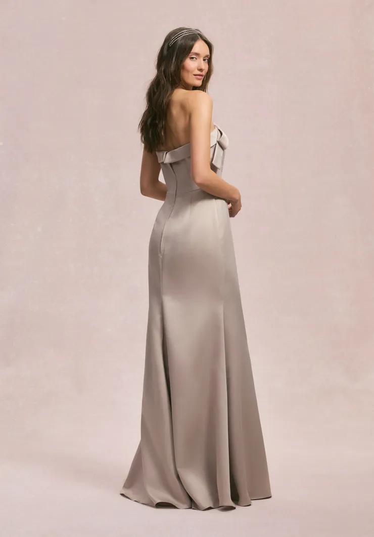 strapless bridesmaid dress with pockets Simple Strapless Bridesmaid Dress 83025