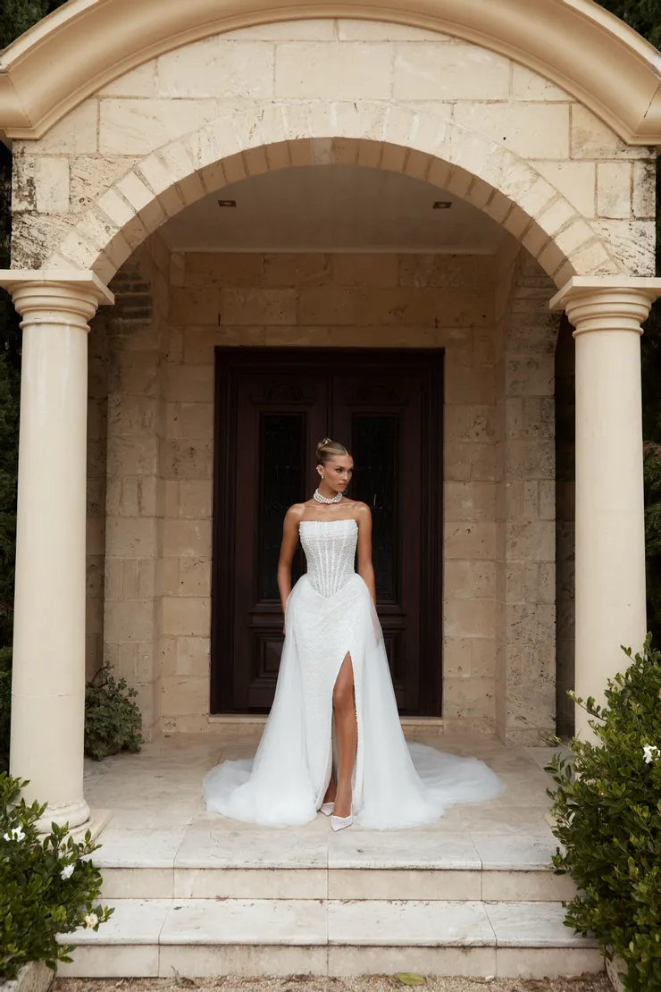 beaded ball dresses Ashley Lauren 11363 Fully Beaded Prom Dress with Open Back – Glass Slipper  Formals main image 1