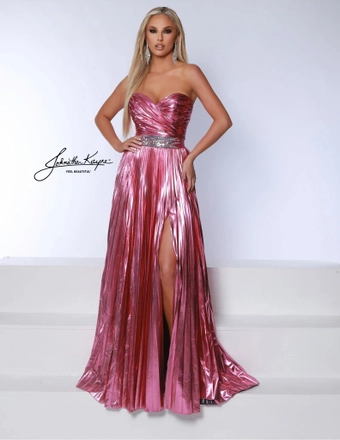Johnathan Kayne 3030   Strapless A-Line Gown with Shimmering Slit Skirt #0 default frontface vertical thumbnail