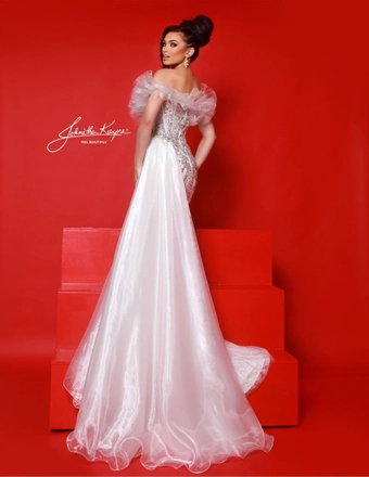 Johnathan Kayne 3057   Dazzling Trumpet Gown with Dramatic Train #2 default backface vertical thumbnail