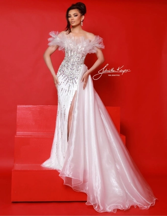 Johnathan Kayne 3057   Dazzling Trumpet Gown with Dramatic Train #0 default frontface vertical thumbnail