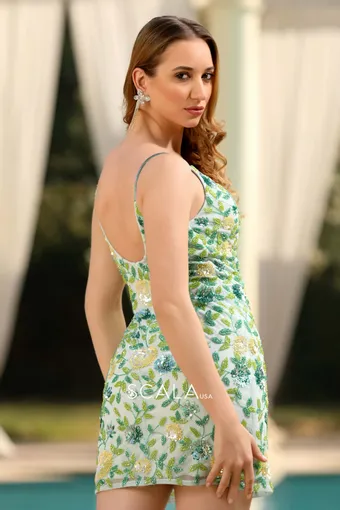 Scala 80247   Sparkling Mini Dress Homecoming Cocktail Party Special Occasion #3 backface vertical thumbnail