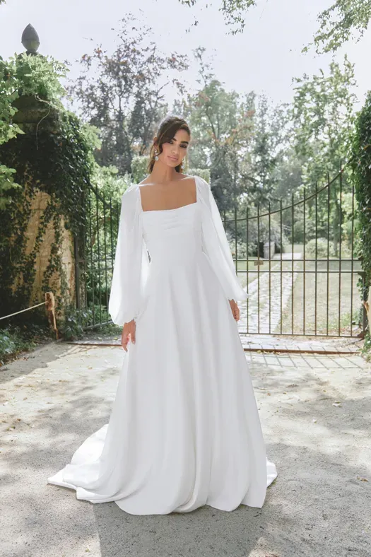 Bride Simple Wedding Minimalist Long Dress Women's Simple Wedding