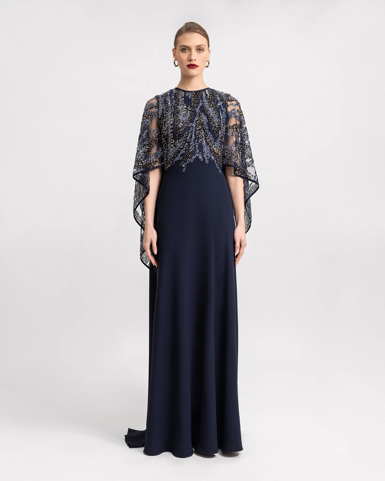 taylor joelle dress PREORDER Dusty Blue Beaded Floral HeightxSize:3'6