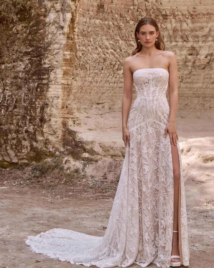 La Perle by Calla Blanche Style #LP2555 #1 frontface vertical picture