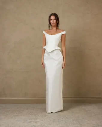 Katherine Tash Paloma Column Gown #0 default frontface vertical thumbnail