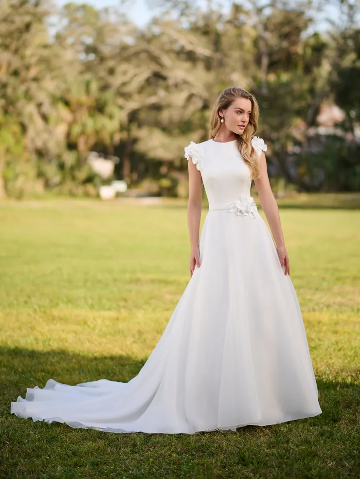 eternity bridal bridesmaid dresses Christina Wu | The Winner - 28227 Size:xl/xxl Detachable shoulder bows and Print:Seaside Covers Behold Maxi Dress |