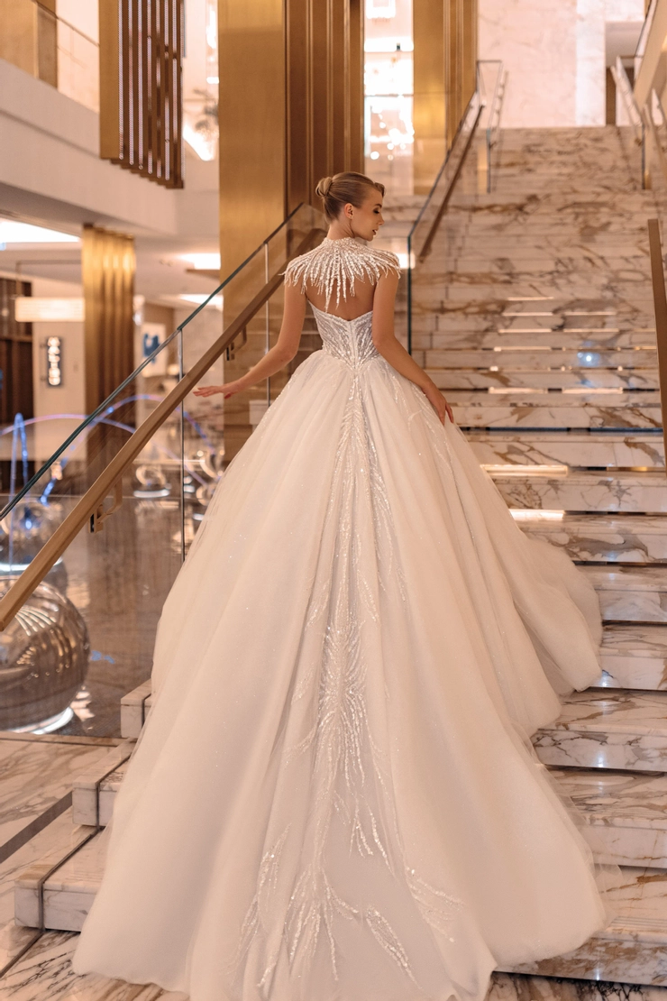slim fit dress slacks Elegant Luxury Bridal Gown with Handcrafted Embroidery and Modern Silhouette, Ivory / 2-Custom Size