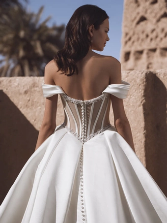 Blue by Enzoani Style #Temina #5 backface vertical cropped thumbnail