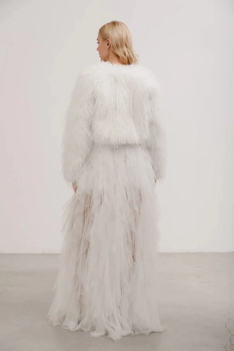 Heirloom Bridal Aspen Faux Fur Jacket #1 default backface vertical thumbnail