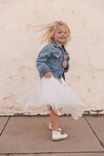 Heirloom Bridal Childrens Pearl Studded Jacket #0 default frontface vertical thumbnail