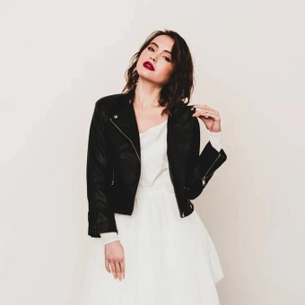 Heirloom Bridal Custom Name Leather Bridal Jacke #0 default frontface vertical thumbnail