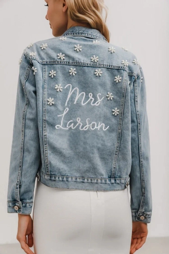 Heirloom Bridal Flora Denim Jacket #1 default backface vertical thumbnail