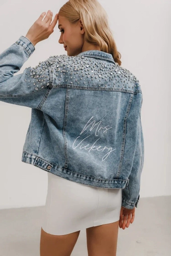 Heirloom Bridal Royal Denim Jacket #3 default backface vertical thumbnail
