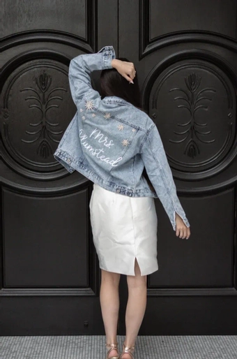 Heirloom Bridal Star Struck Denim Jacket for Bride #0 vertical thumbnail