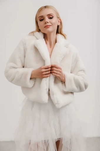 Heirloom Bridal Storm Faux Fur Jacket #1 frontface vertical thumbnail