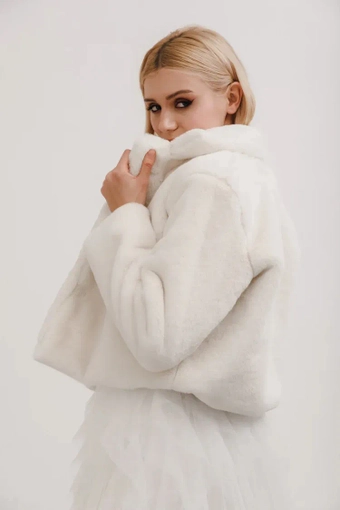 Heirloom Bridal Storm Faux Fur Jacket #7 vertical cropped thumbnail