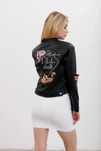 Heirloom Bridal Till Death Leather Jacket for Bride #1 default backface vertical thumbnail