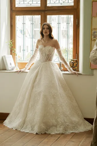 Jana Ann Couture Style #Seraphina (lace corset ballgown) #0 default frontface vertical thumbnail