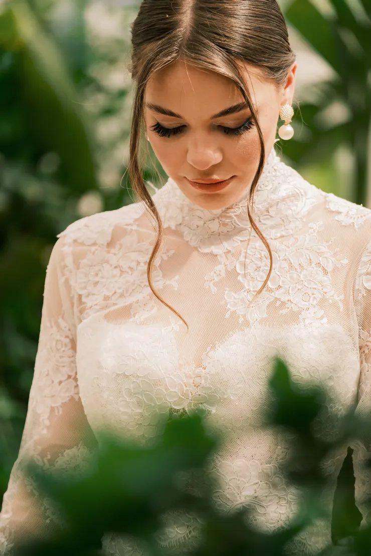 Valeria 2-in-1 Ivory Lace Convertible Wedding Dress | Jana Ann Couture