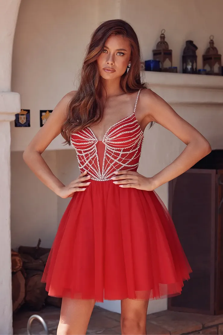 strapless open back dress Juliet High Waist Square Neck Flare Mini Dress – ANMY BUI