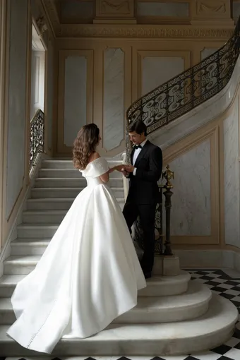Allure Bridals: Abella Collection Style #E566 #6 backface vertical thumbnail