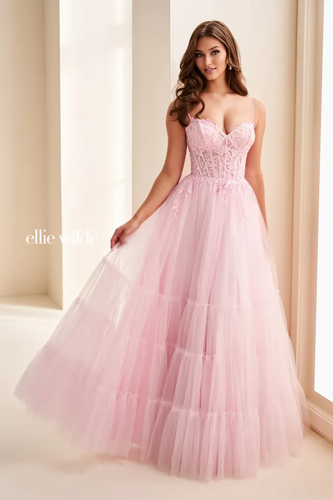Prom Ball Gown w/ Corset Bodice & Pockets