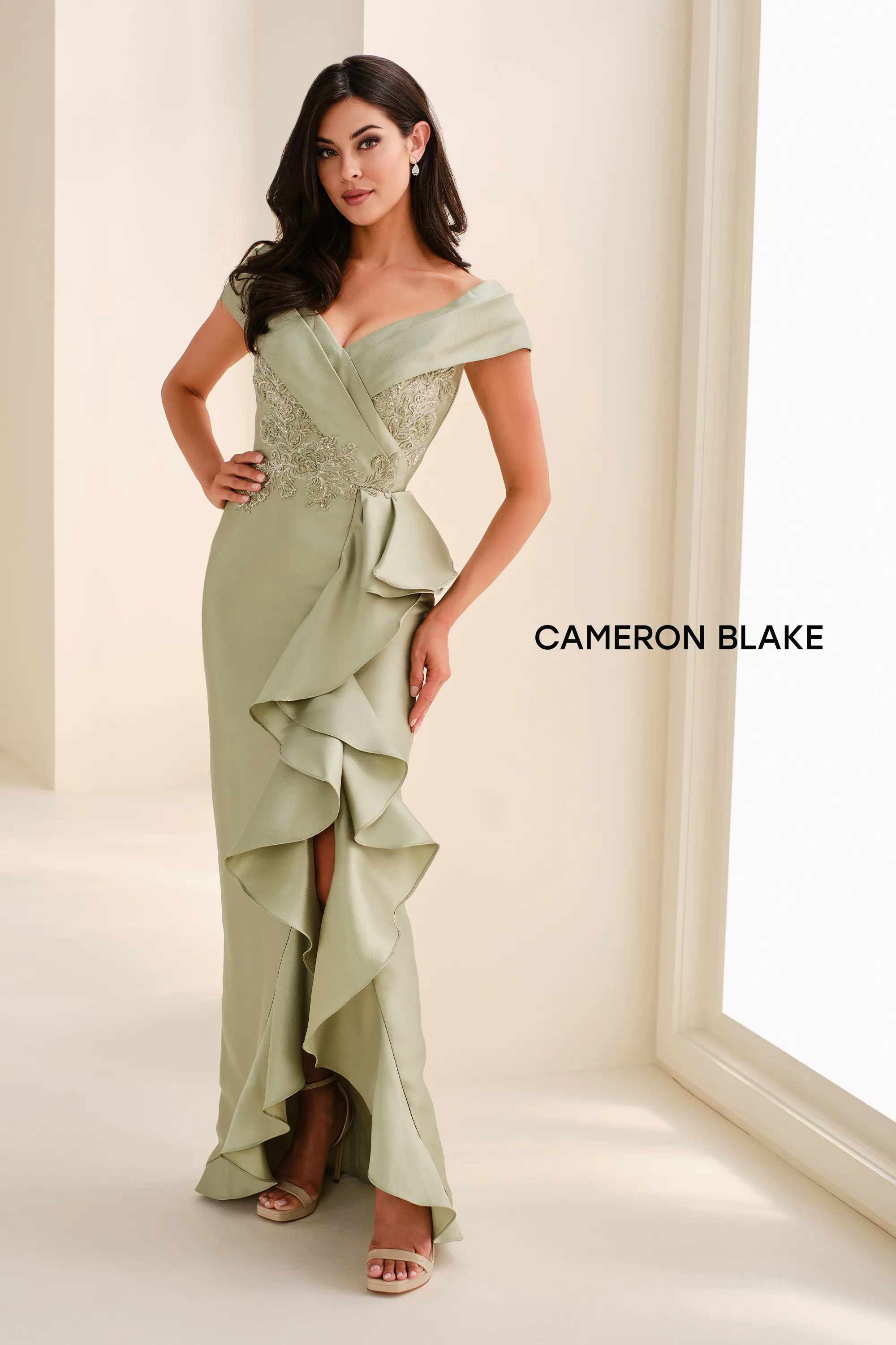 green emerald velvet dress Beautiful Long Green A-Line Lace Chiffon Mother of The Bride Dresses with Sleeves