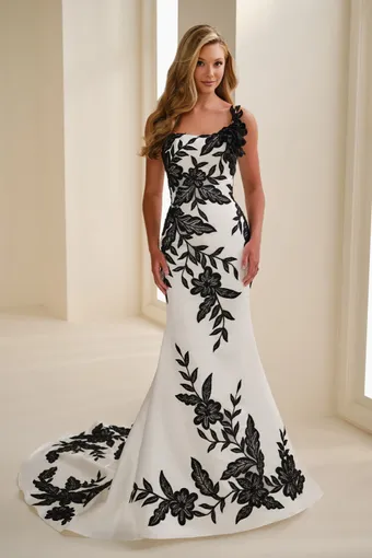 Mermaid Wedding Dress With 3D Lace Flowers Style No. E627 $2 frontface vertical thumbnail