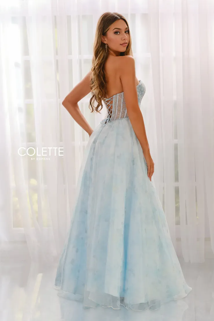 Style CL6011 Colette by Daphne #2 default Light Blue Floral backface vertical picture