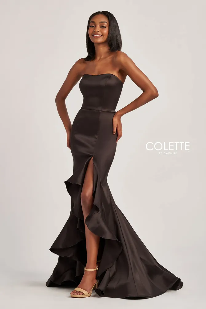 Sleek Mikado Mermaid Dress w/ Stunning Thigh-High Slit