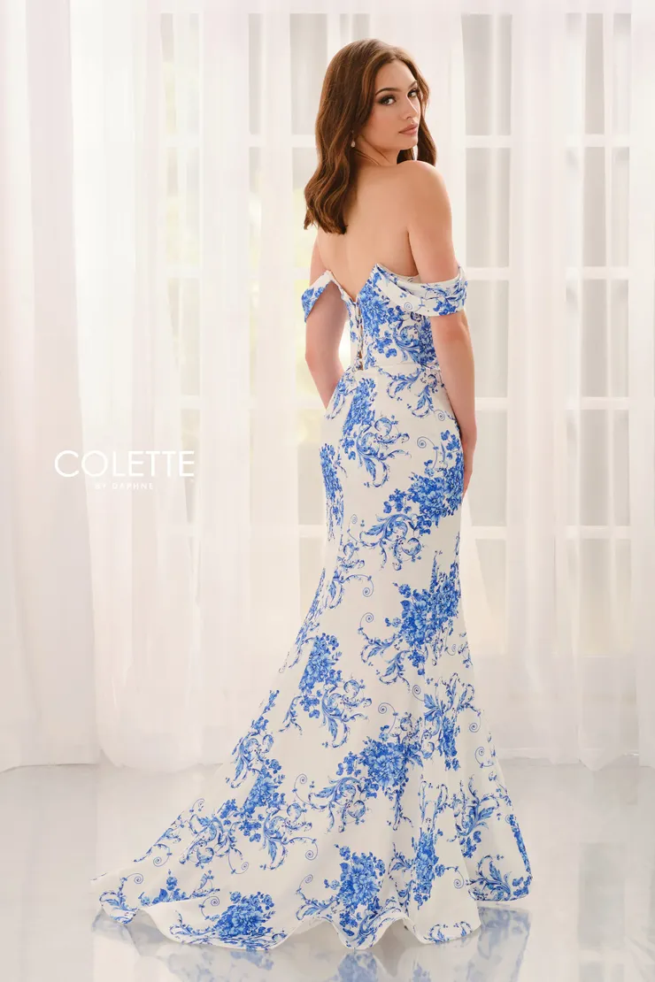 Style CL6127 Colette by Daphne #2 default White/Blue backface vertical picture