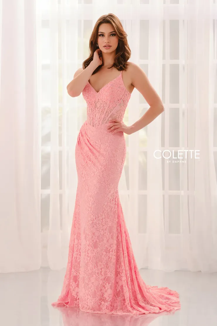 Style CL6155 Colette by Daphne #4 Coral Pink frontface vertical picture