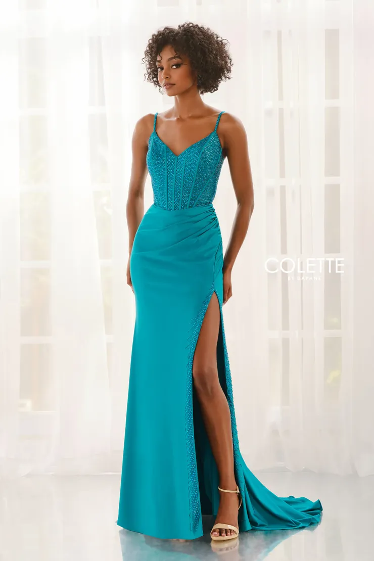 Style CL6197 Colette by Daphne #0 Turquoise frontface vertical picture