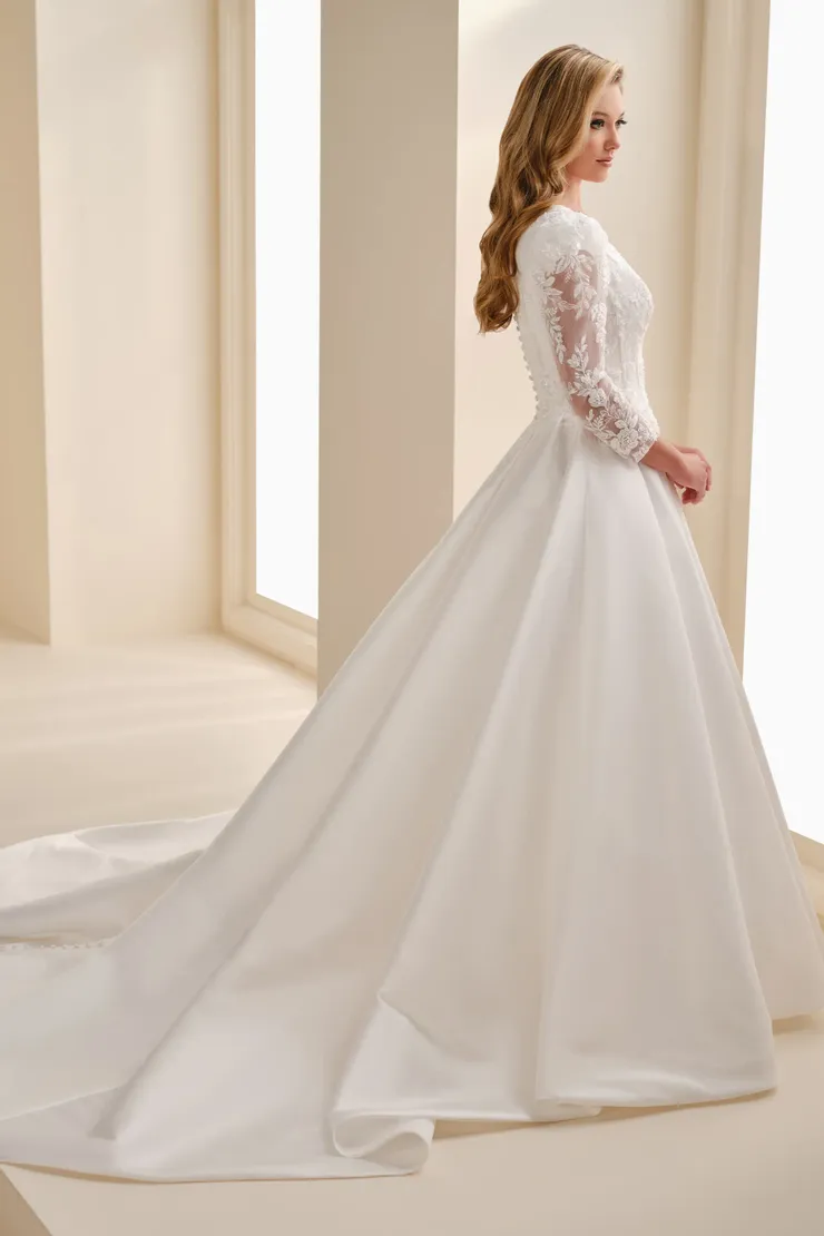 Queen Anne Lace Ball Gown w/ Beaded Detail #MOD343 #2 default backface vertical picture