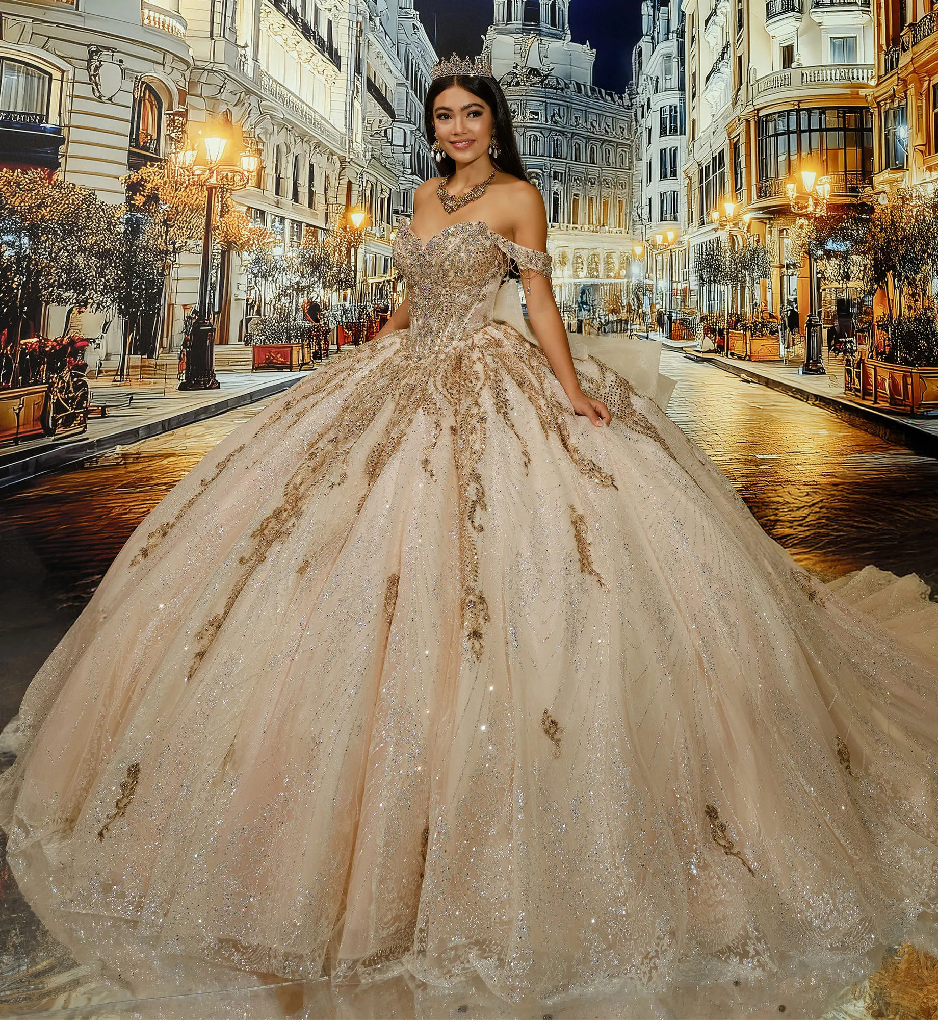green emerald velvet dress Mollybridal V Neck Gold Embroidered Rhinestone Ball Gown Asymmetrical Puffy  Skirt Champagne Quinceanera Homecoming Wedding Dresses Long Train Tulle  Lace Applique Mexican DAMA 0 at Amazon Women's Clothing store
