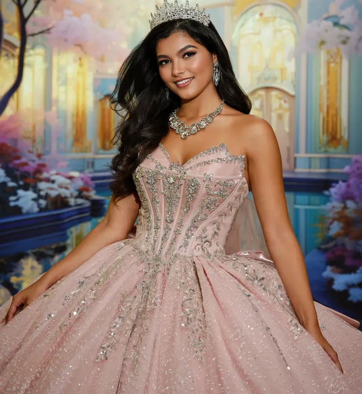 PR30222 #1 Rosa empolvado/Plata frontface vertical cropped picture