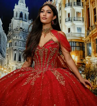 PR30222 $3 Rojo/Oro frontface vertical cropped thumbnail