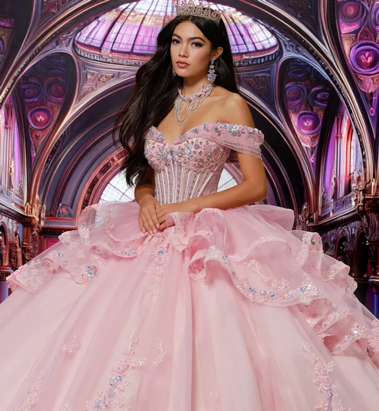 さえらアルベロベロ　超豪華♪　ドレスワンピ＆ケープ　　ふりふりレースです♪ Princesa by Ariana Vara | Mimi's Bridal and Formalwear - PR30221