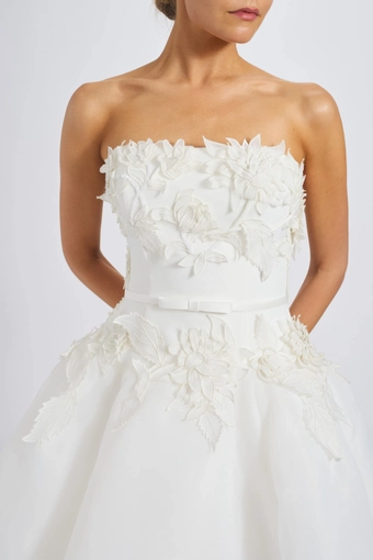 Amsale Little White Dress #LW255 #5 frontface vertical cropped thumbnail