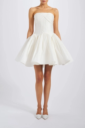 Amsale Little White Dress #LW256 #0 default frontface vertical thumbnail