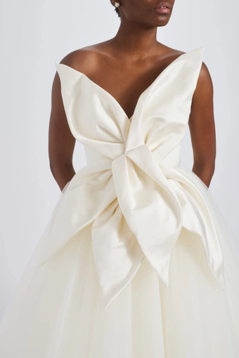 Amsale Little White Dress #LW257 #3 frontface vertical cropped thumbnail